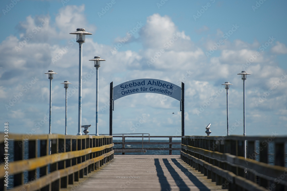 Fototapeta premium Seebrücke, Ahlbeck, Ostsee