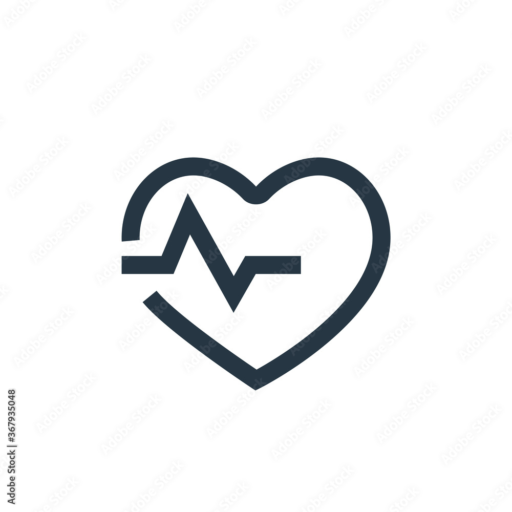 heart rate monitor icon vector from medical concept. Thin line illustration  of heart rate monitor editable