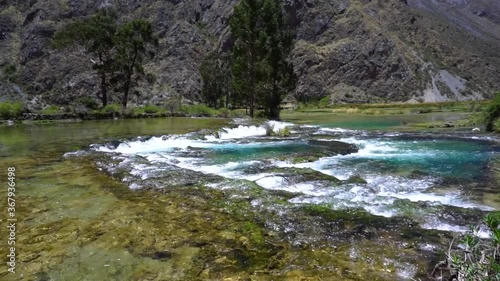 water flows in huancaya peru photo