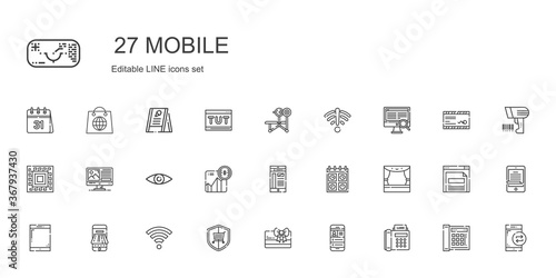 mobile icons set