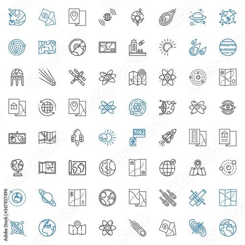 orbit icons set