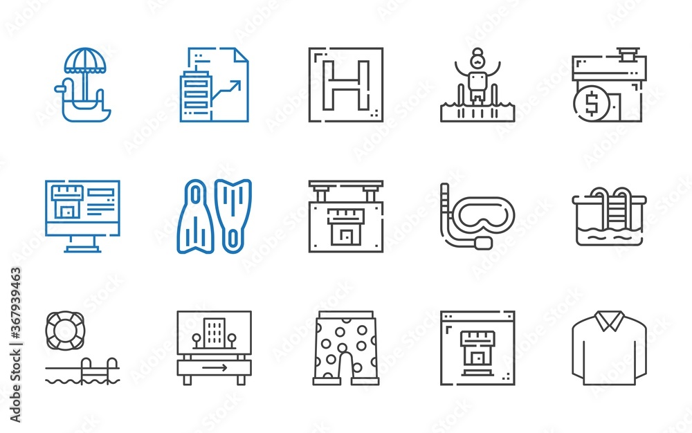 pool icons set pool icons set