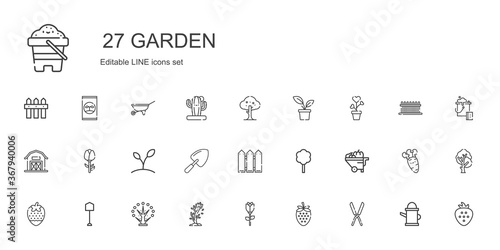 garden icons set
