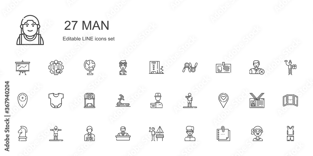 man icons set man icons set