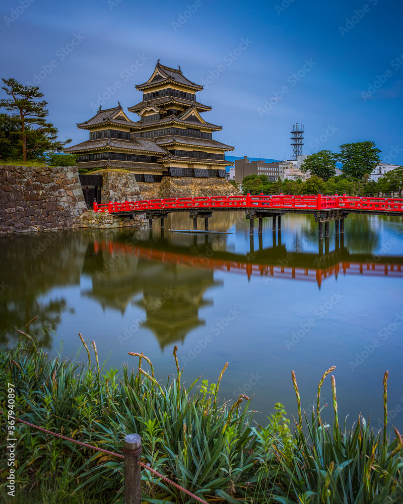 Blue hours but cloudy at Matsumoto castle
