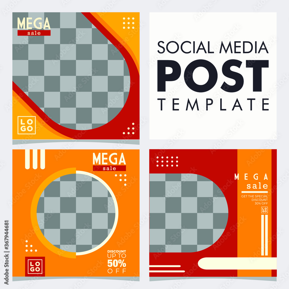 collection of social media post design template collection of social media post design template