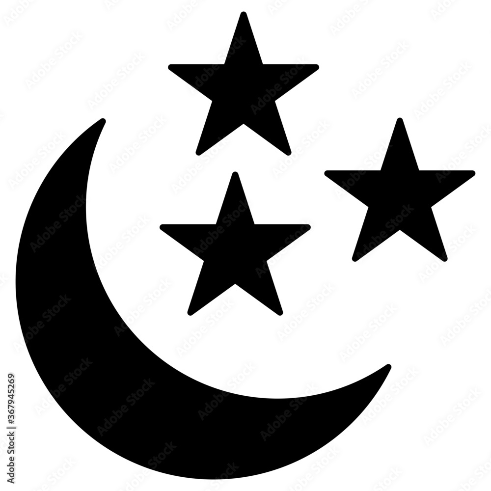 Star and moon icon Star and moon icon