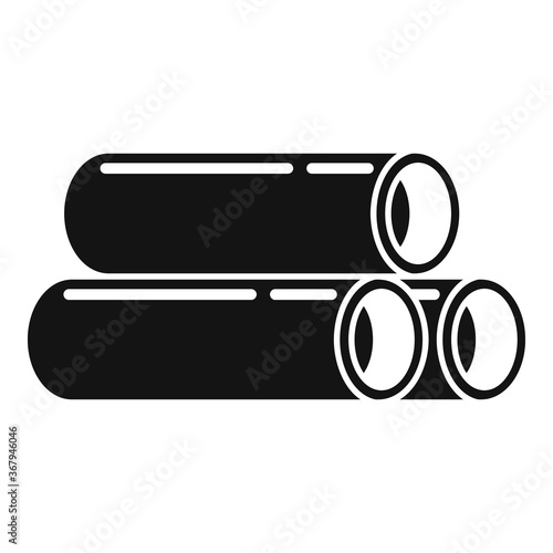 Steel contruction pipes icon. Simple illustration of steel contruction pipes vector icon for web design isolated on white background
