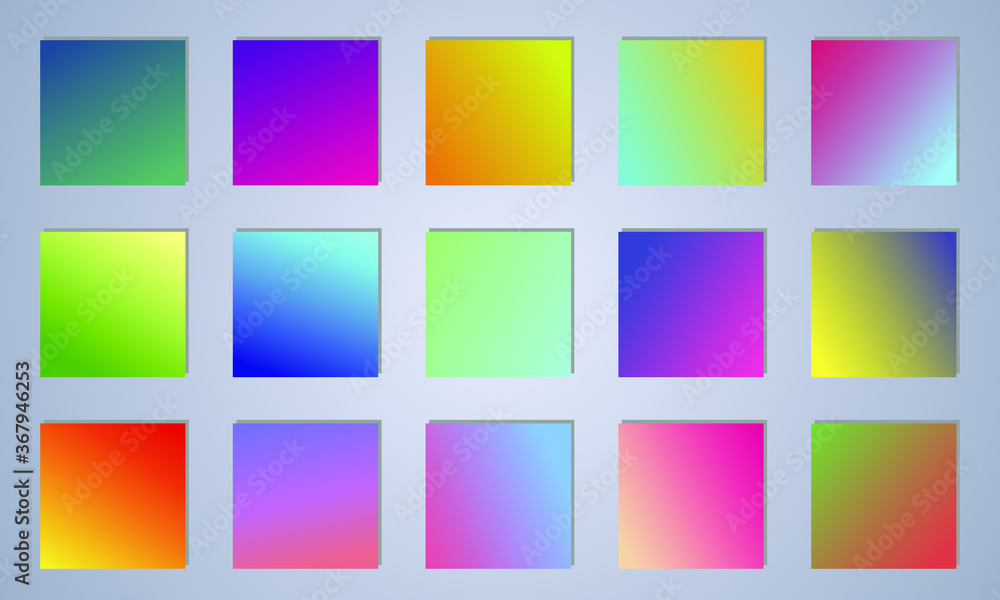 Set of abstract vector gradient backgrounds. Colorful texture for your design. Mobile app template