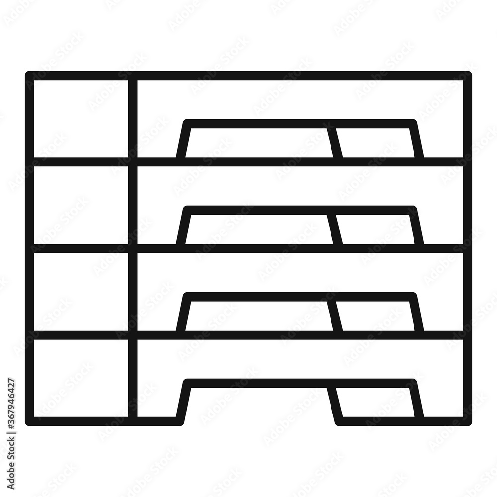 Concrete blocks icon. Outline concrete blocks vector icon for web design isolated on white background Concrete blocks icon. Outline concrete blocks vector icon for web design isolated on white background