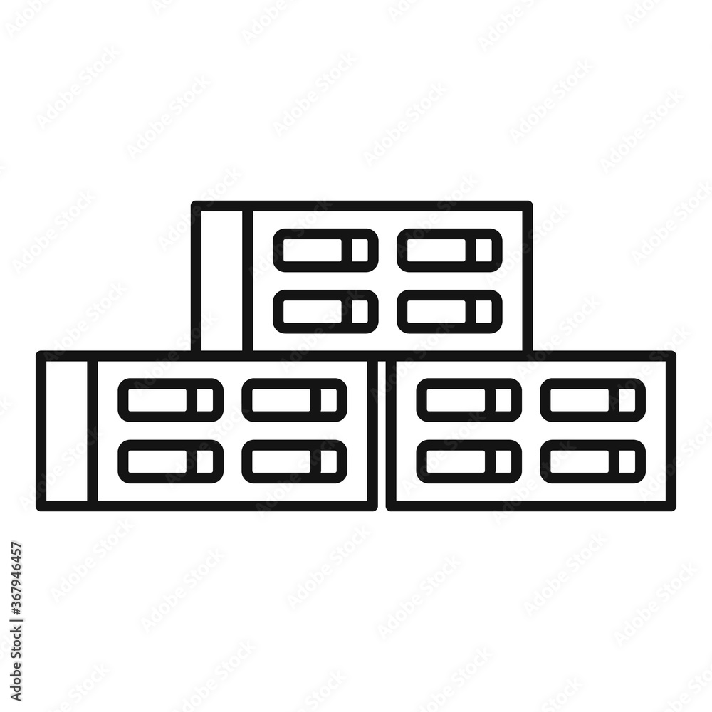 Cement block icon. Outline cement block vector icon for web design isolated on white background Cement block icon. Outline cement block vector icon for web design isolated on white background