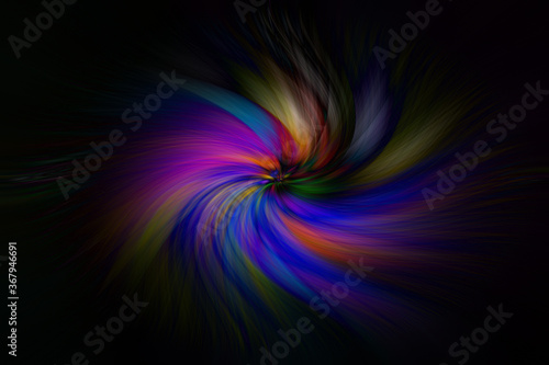 Colorful and abstract twirl made in an artistic way