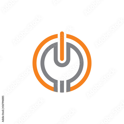 power service logo , repair button logo