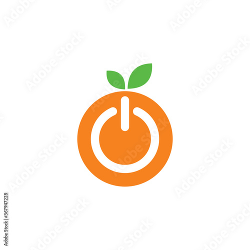 power fruit logo , fruit tech logo