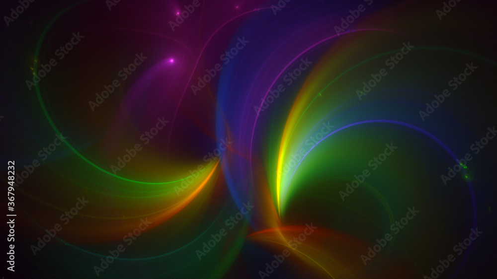 3D rendering abstract multicolor fractal light background 3D rendering abstract multicolor fractal light background