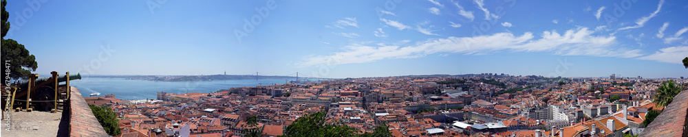 Lisbon, panoramic views of the city from the castle of San Giorgio