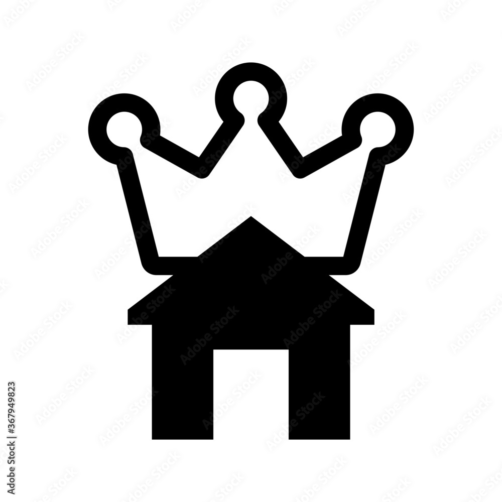 Crowned house icon