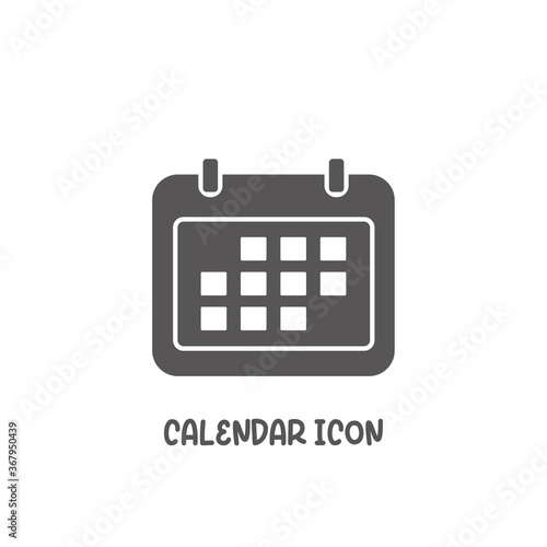 Calendar icon simple flat style vector illustration.