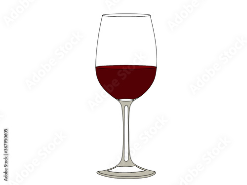 Glass of red wine