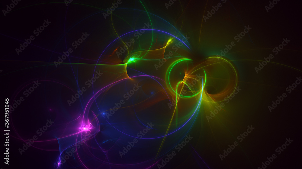 3D rendering abstract multicolor fractal light background 3D rendering abstract multicolor fractal light background