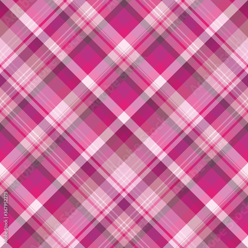 Seamless pattern in simple light and dark pink and purple colors for plaid, fabric, textile, clothes, tablecloth and other things. Vector image. 2