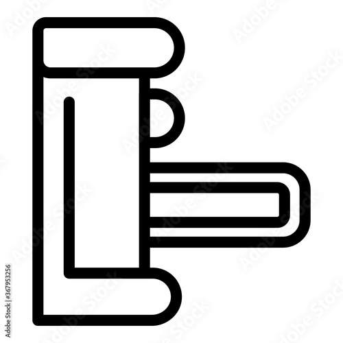 Turnstile barrier icon. Outline turnstile barrier vector icon for web design isolated on white background