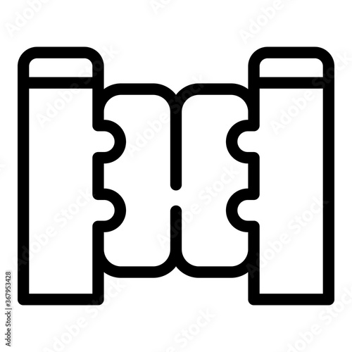 Train turnstile icon. Outline train turnstile vector icon for web design isolated on white background