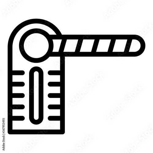 Station turnstile icon. Outline station turnstile vector icon for web design isolated on white background