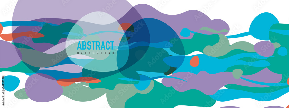 Obraz premium Trendy liquid style shapes abstract design, dynamic vector background for placards, brochures, posters, web landing pages, covers or banners