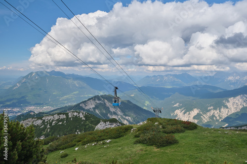 Cable car in the mountains