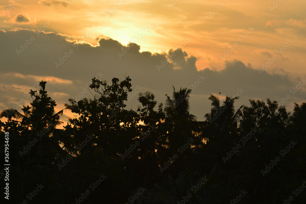 Fototapeta premium sunset in the mountains