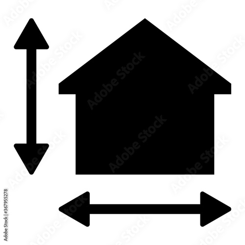 Dimension of house icon