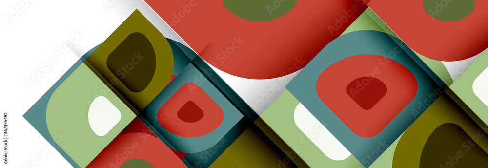 Set of vector modern geometric abstract backgrounds with repeating abstract round shapes patterns and shadow effects Set of vector modern geometric abstract backgrounds with repeating abstract round shapes patterns and shadow effects