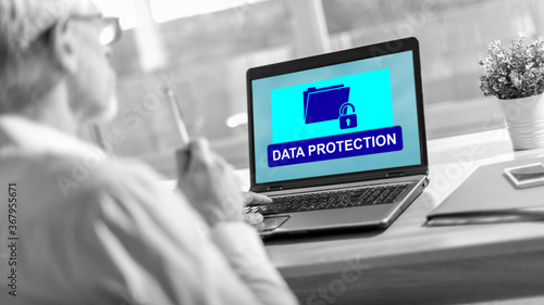 Wallpaper Mural Data protection concept on a laptop screen Torontodigital.ca