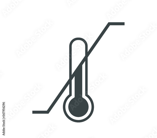 Temperature range icon.  Temperature symbol range. 