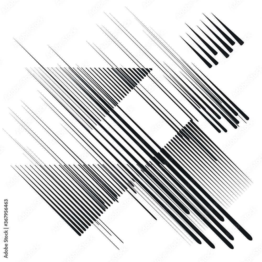 Logo with speed lines in circle, rectangle and triangle form .Square unusual icon Design .Black Vector stripes .Geometric shape. Logo with speed lines in circle, rectangle and triangle form .Square unusual icon Design .Black Vector stripes .Geometric shape.