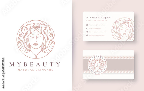 beauty women floral logo design