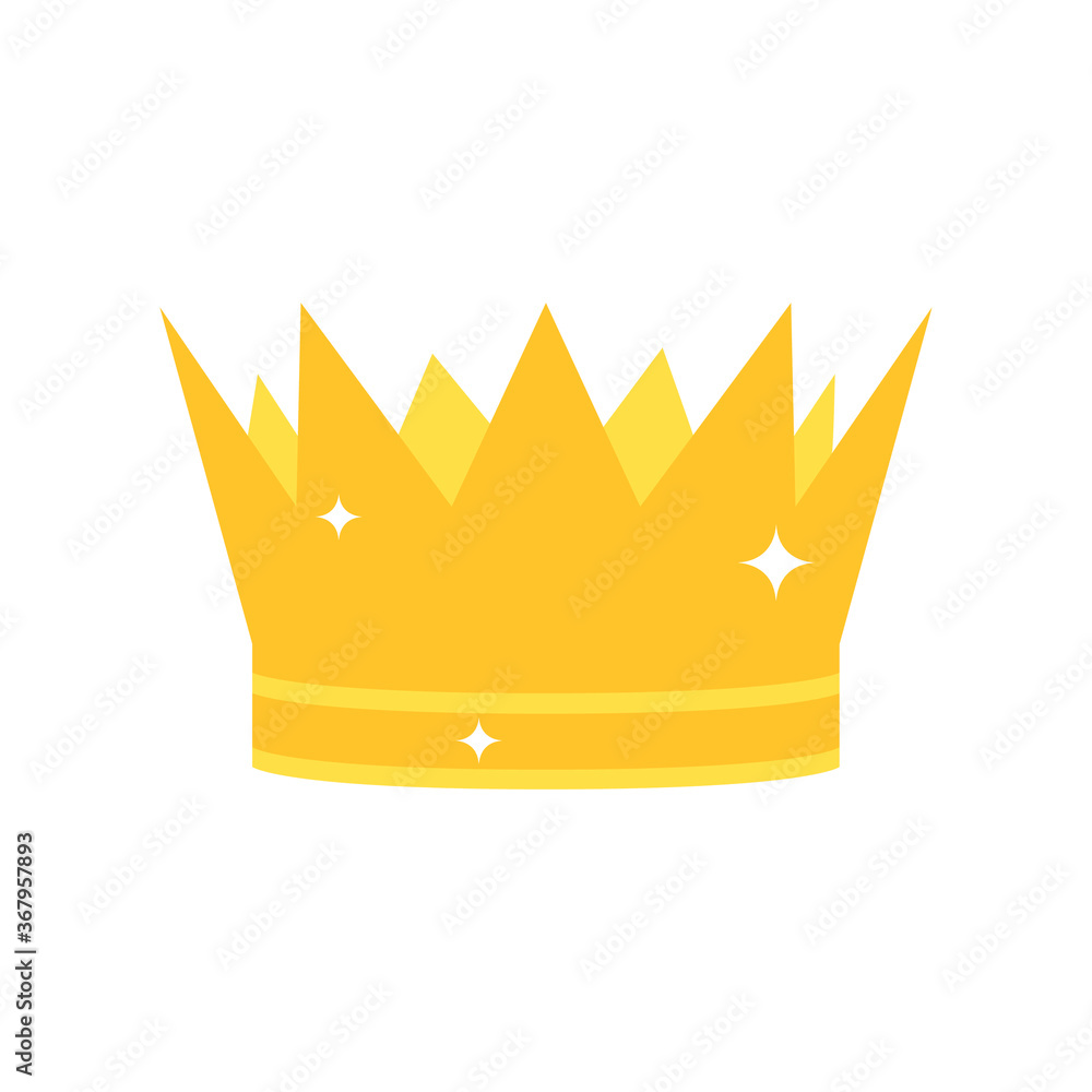 Crown flat, award icon, vector illustration isolated on white background Crown flat, award icon, vector illustration isolated on white background