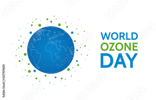 World ozone day concept design with planet Earth. Vector illustration
