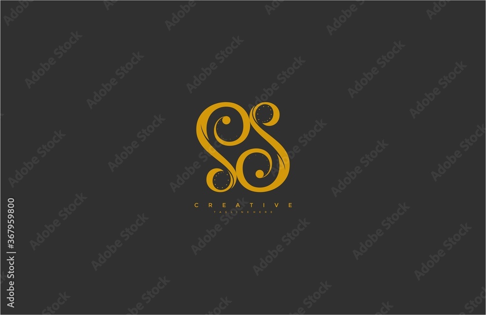 vector unique decorative abstract elegant letter S S logo vector unique decorative abstract elegant letter S S logo