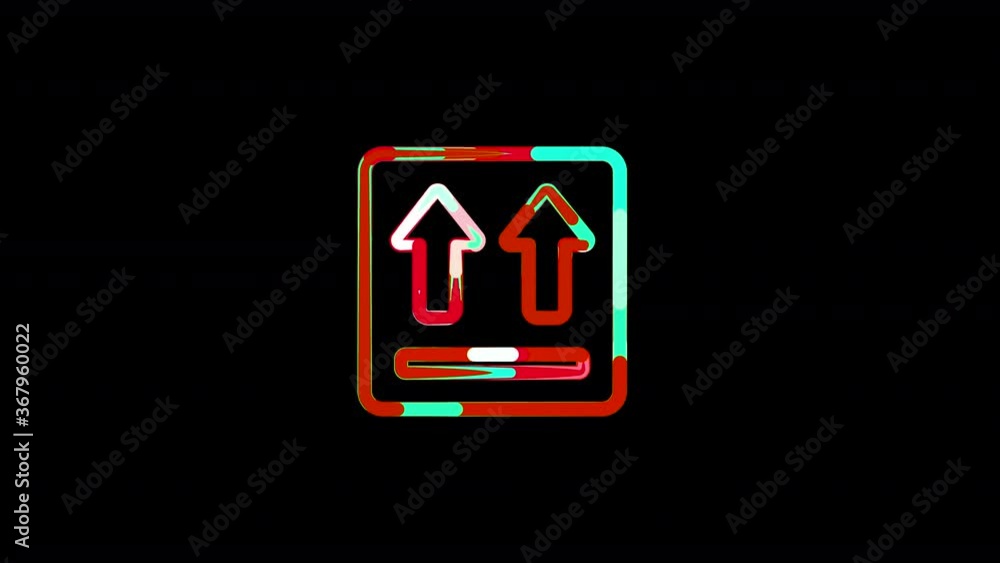 Circles gather in symbol box up. After it crumbles in a line and moves to the camera. Alpha channel black Circles gather in symbol box up. After it crumbles in a line and moves to the camera. Alpha channel black