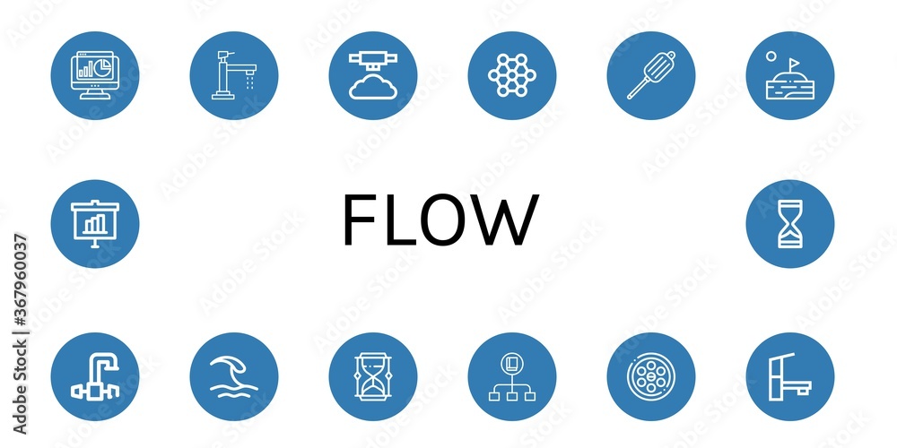 Set of flow icons Set of flow icons