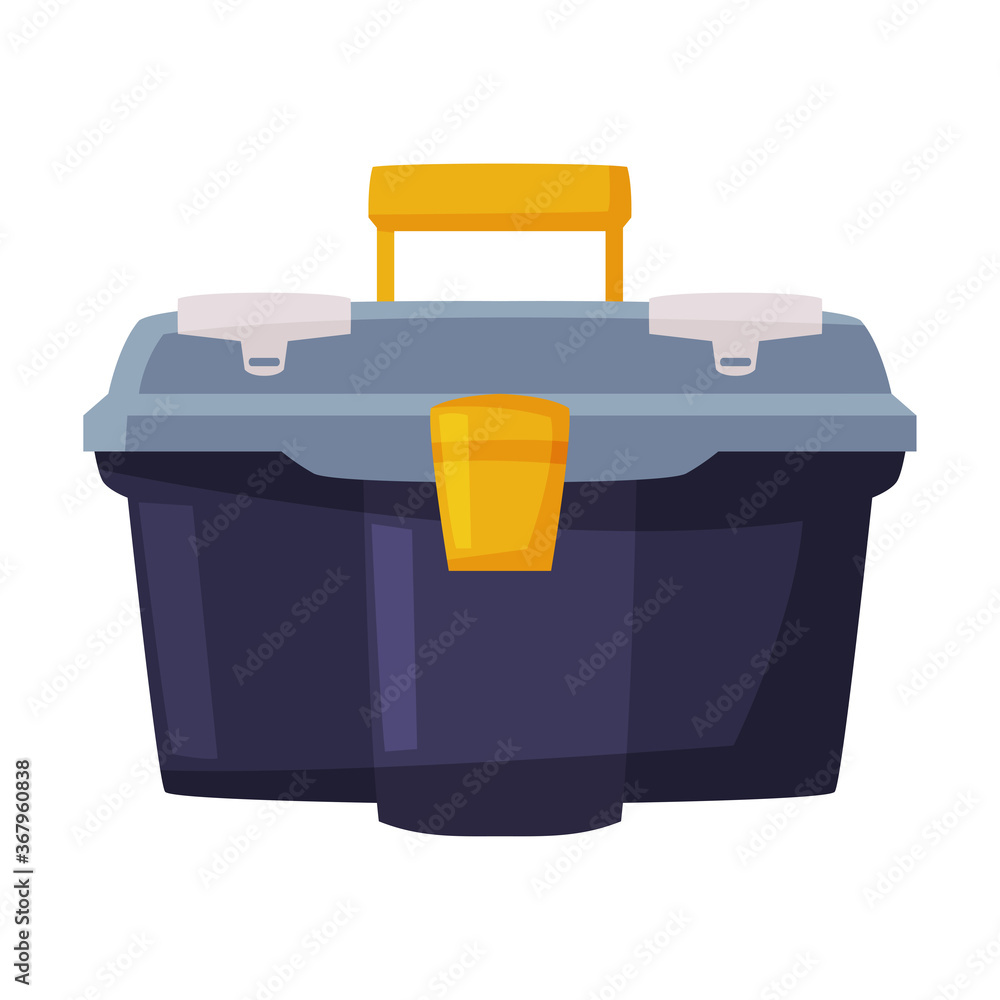 Small Portable Fridge, Outdoor Activity Equipment Cartoon Vector Illustration Small Portable Fridge, Outdoor Activity Equipment Cartoon Vector Illustration