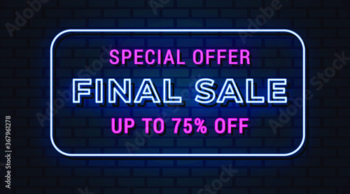 Special offer final sale neon sign