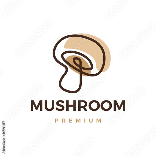 mushroom logo vector icon illustration