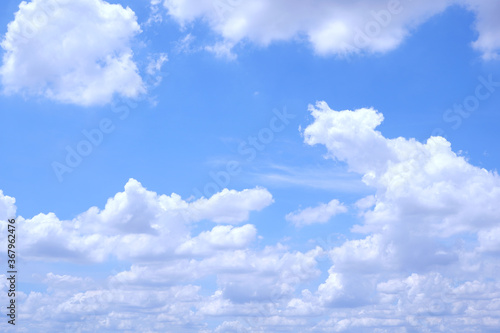 White cloud and Beautiful with blue sky background.