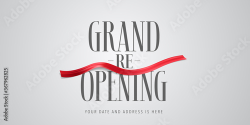 Grand opening or re opening vector illustration for new store