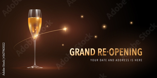 Grand opening or re opening vector background.