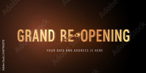 Grand opening or re opening vector background