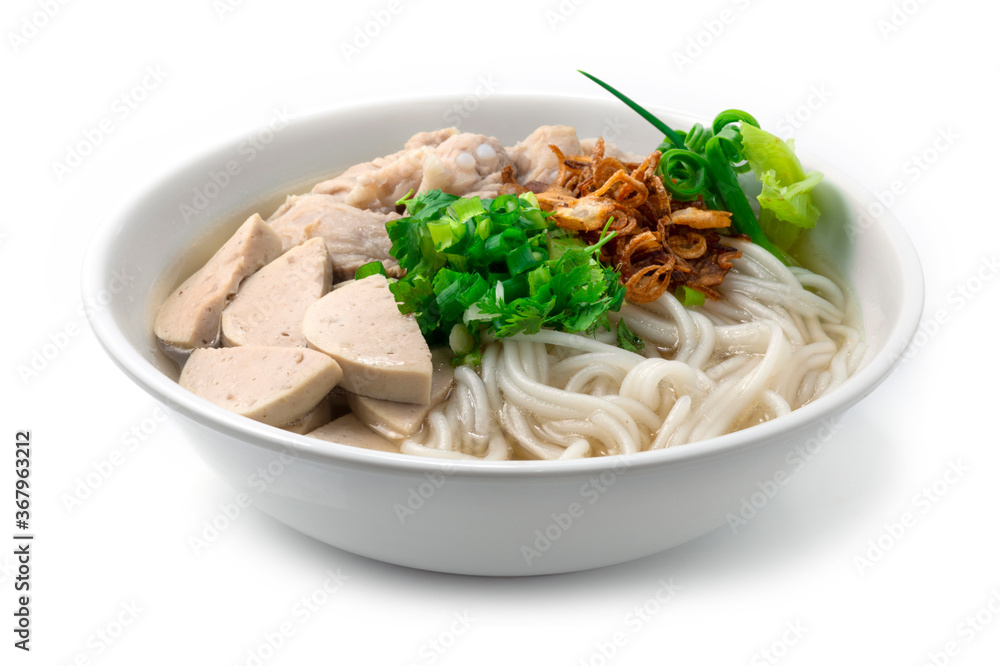 Vietnamese Rice Noodles Soup with Pork Spare Ribs and Vietnamese Sausage Vietnamese Rice Noodles Soup with Pork Spare Ribs and Vietnamese Sausage